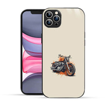 Elevate Your iPhone Experience with Bornstud's 2D Glass Printed Vintage bike orange Mobile Back Cover - Bornstud