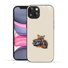 Elevate Your iPhone Experience with Bornstud's 2D Glass Printed Vintage bike orange Mobile Back Cover - Bornstud