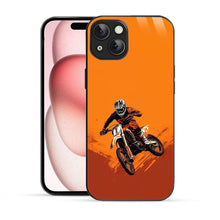 Elevate Your iPhone Experience with Bornstud's 2D Glass Printed Adventure biker Mobile Back Cover - Bornstud