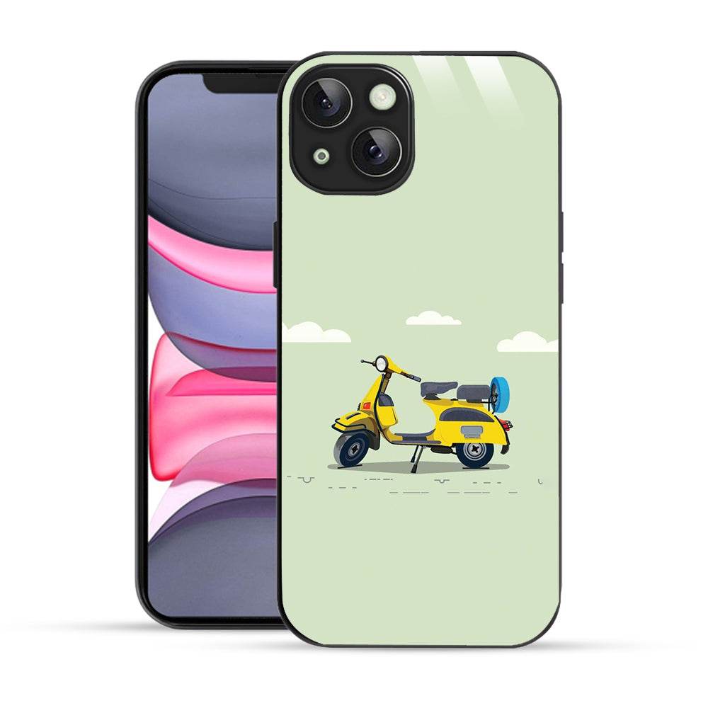 Bornstud Yellow scooter Vector Printed Case for iPhone 13 - Bornstud