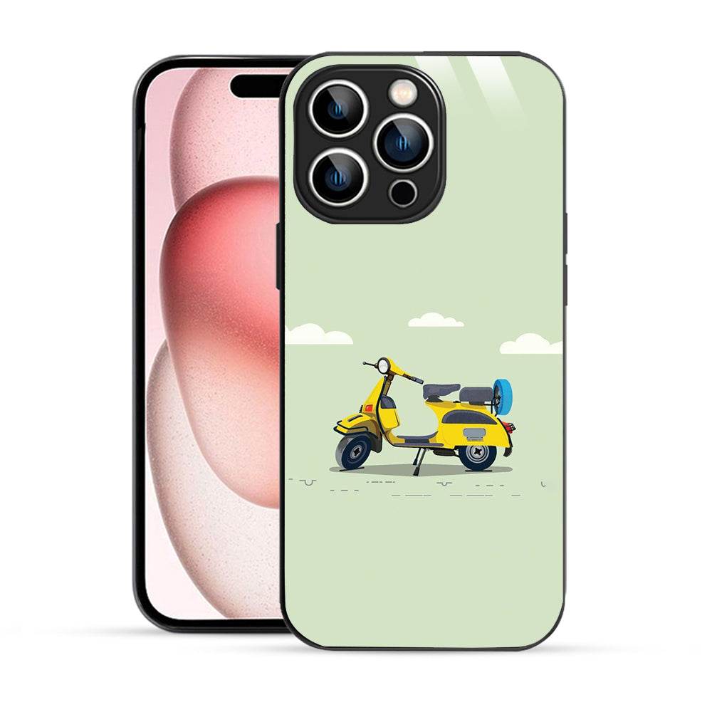 Bornstud Yellow scooter Vector Printed Case for iPhone 15 pro max - Bornstud