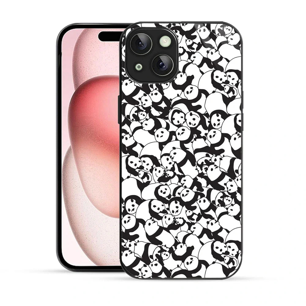Bornstud Panda Crowd Printed Case for iPhone 15 Plus