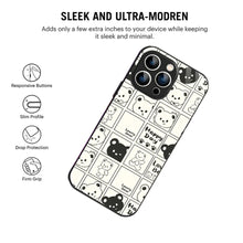 Bornstud Bear Grid Printed Case for iPhone 13 Pro Max