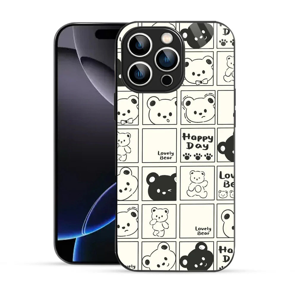 Bornstud Bear Grid Printed Case