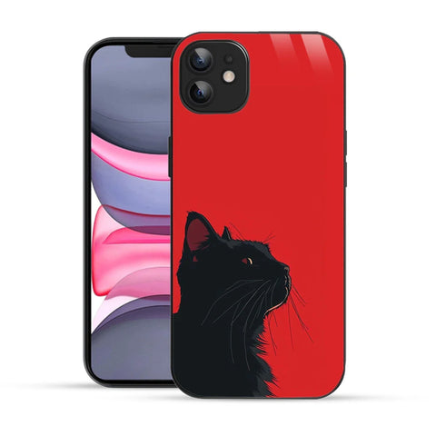 Bornstud Red Black Cat Printed Case for iPhone 11