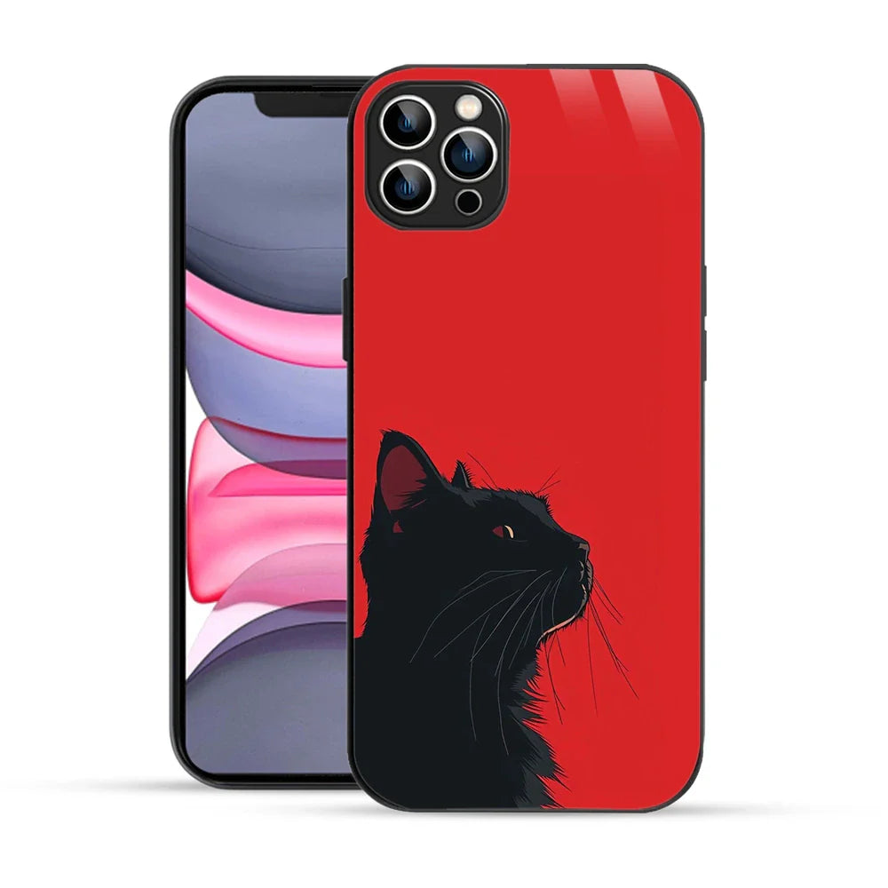 Bornstud Red Black Cat Printed Case for iPhone 11 Pro