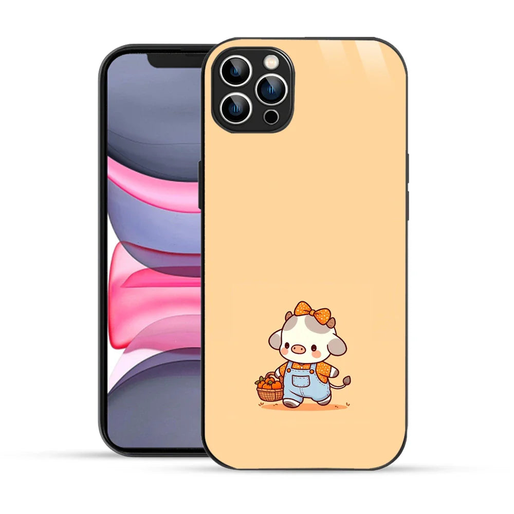 Bornstud Fruit Cow Printed Case for iPhone 12 Pro
