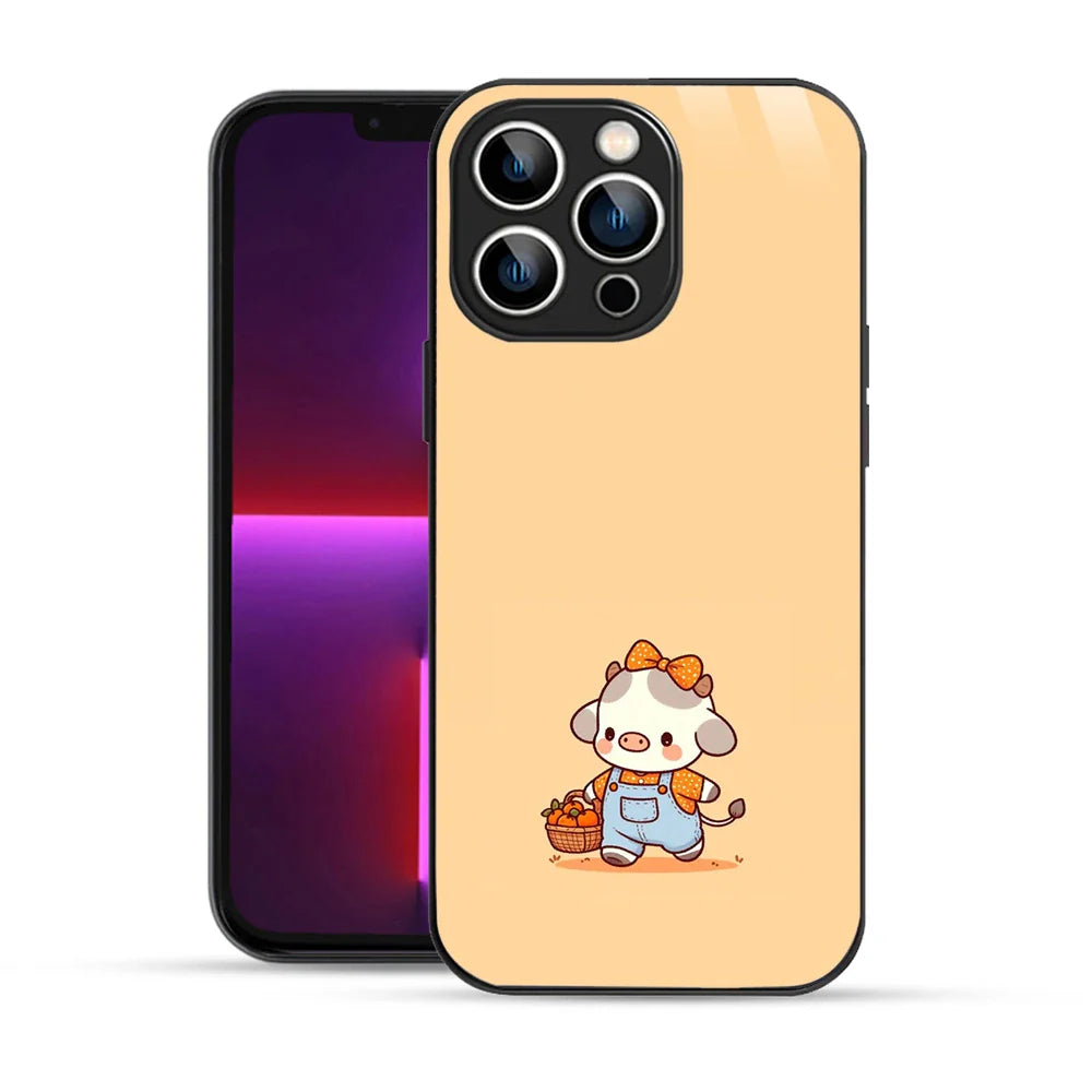 Bornstud Fruit Cow Printed Case for iPhone 13 Pro