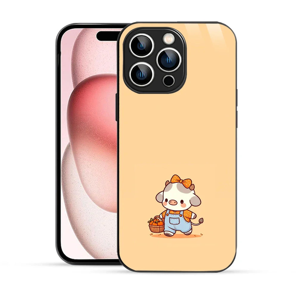 Bornstud Fruit Cow Printed Case for iPhone 15 Pro
