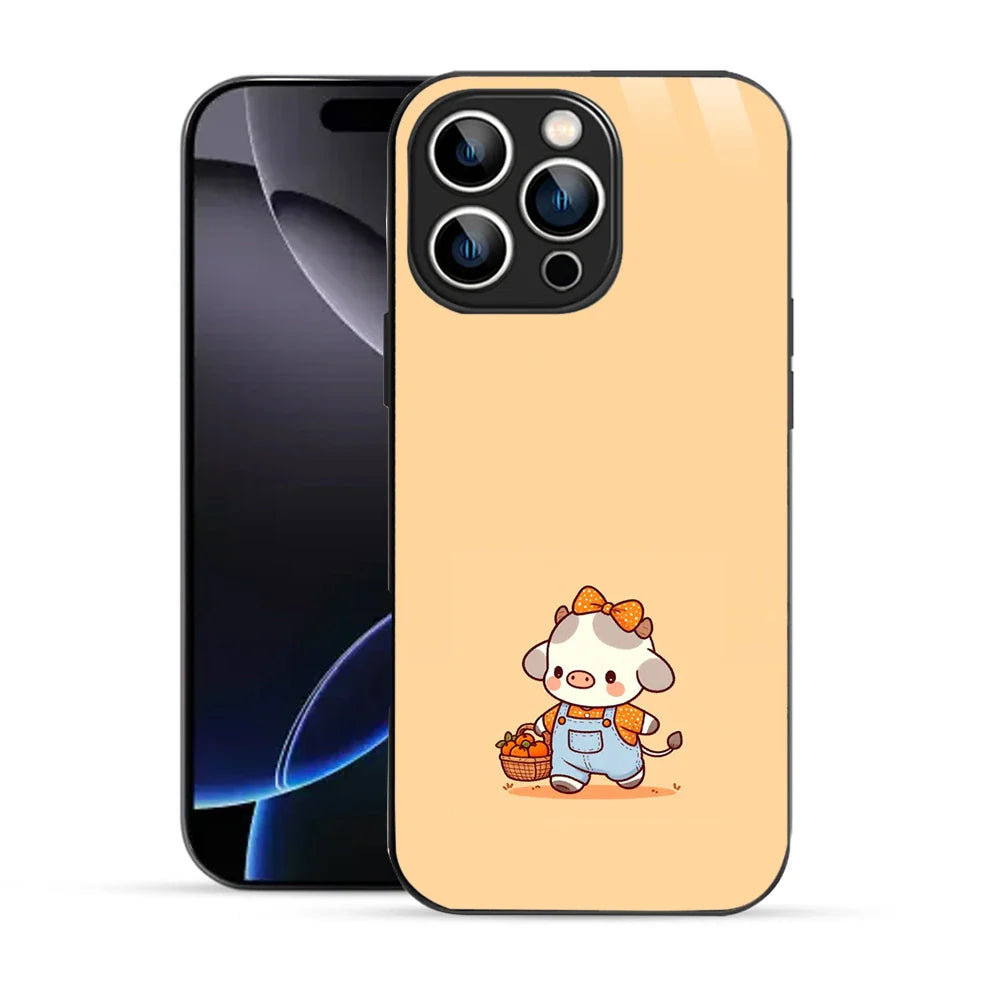 Bornstud Fruit Cow Printed Case for iPhone 16 Pro