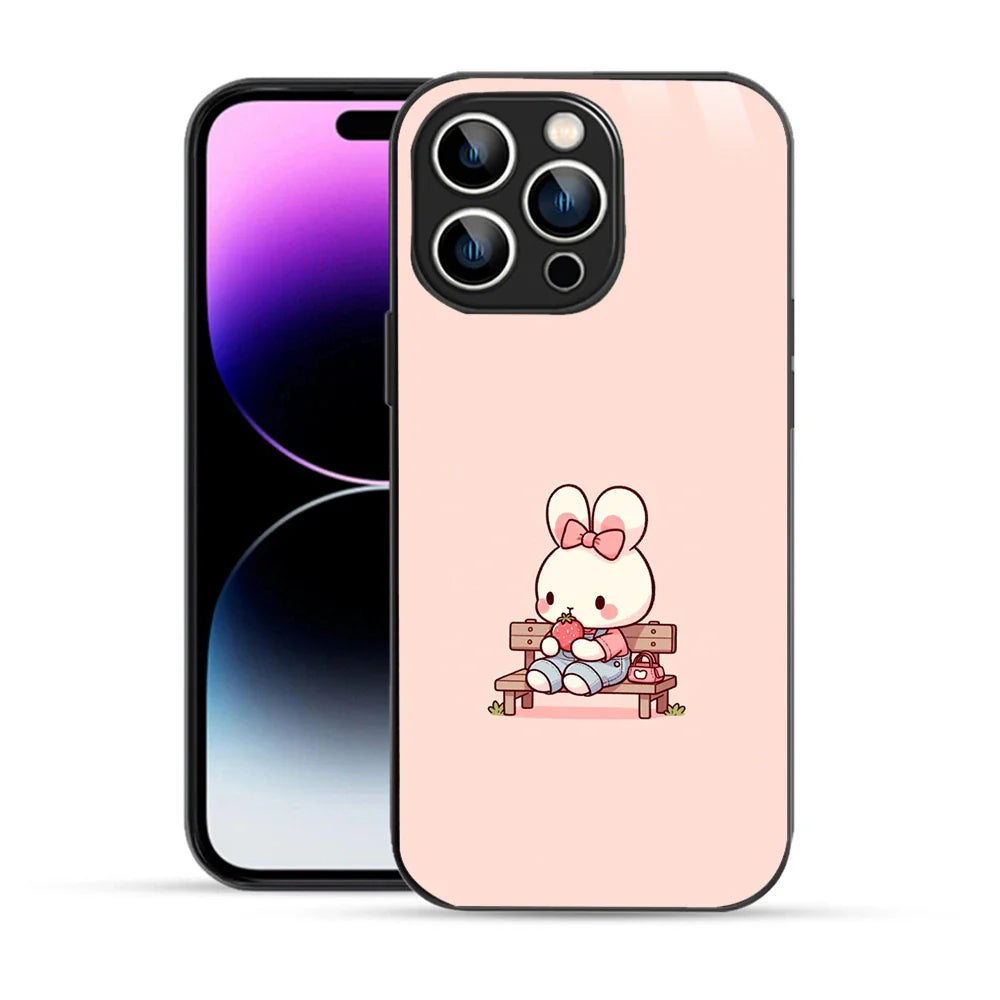 Bornstud Strawberry Bunny Printed Case for iPhone 14 Pro Max