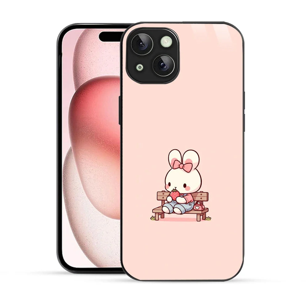 Bornstud Strawberry Bunny Printed Case for iPhone 15