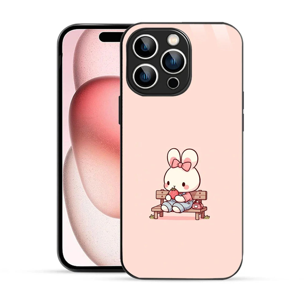 Bornstud Strawberry Bunny Printed Case for iPhone 15 Pro