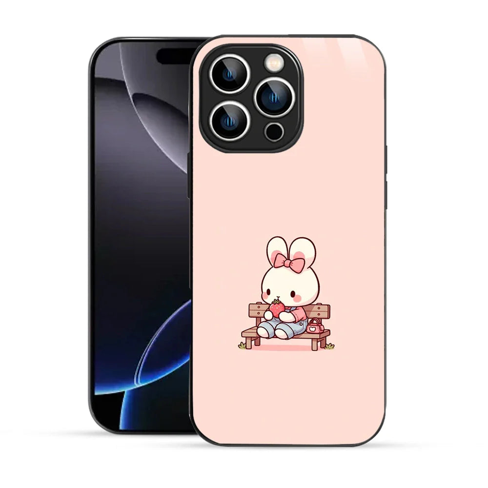 Bornstud Strawberry Bunny Printed Case for iPhone 16 Pro
