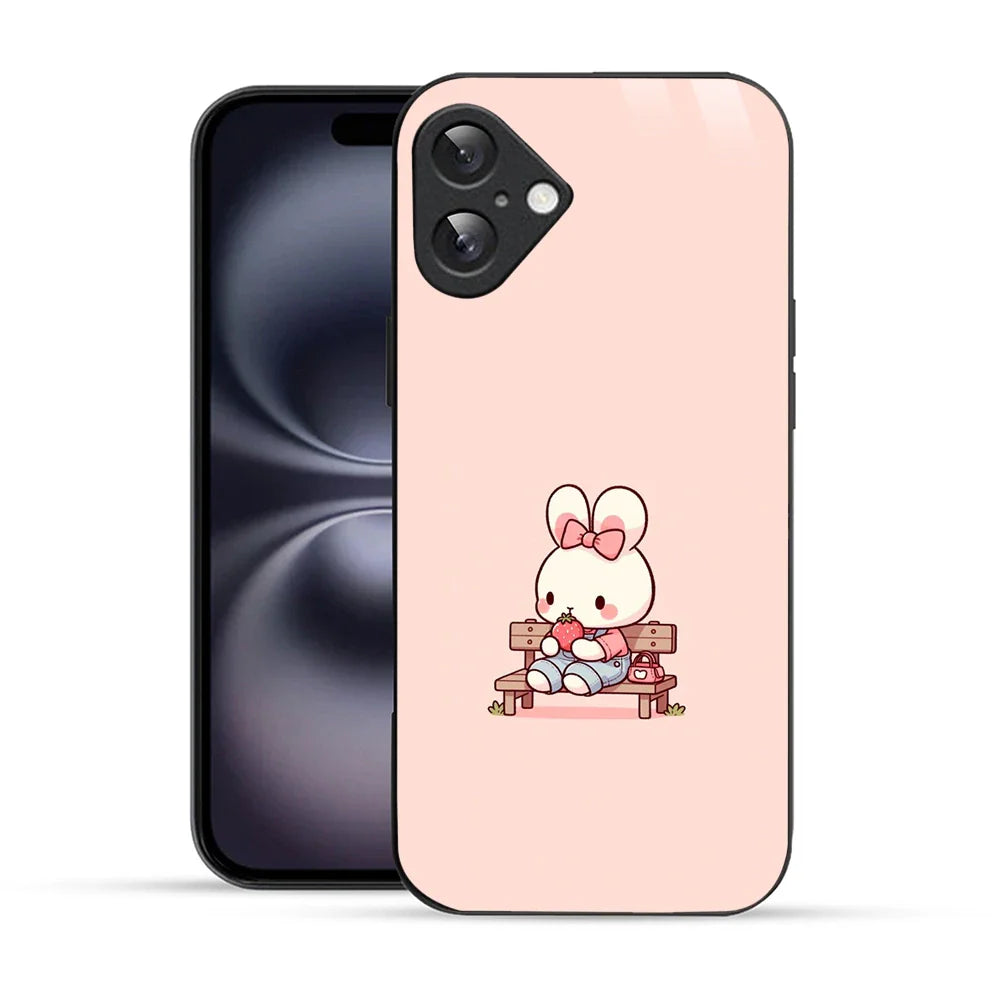 Bornstud Strawberry Bunny Printed Case for iPhone 16 Plus