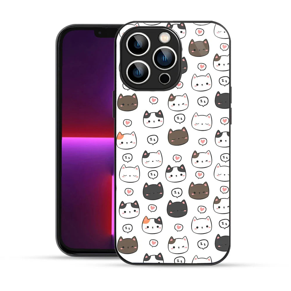 Bornstud Blushy Love Cat Printed Case for iPhone 13 Pro Max