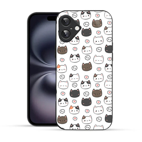 Bornstud Blushy Love Cat Printed Case for iPhone 16