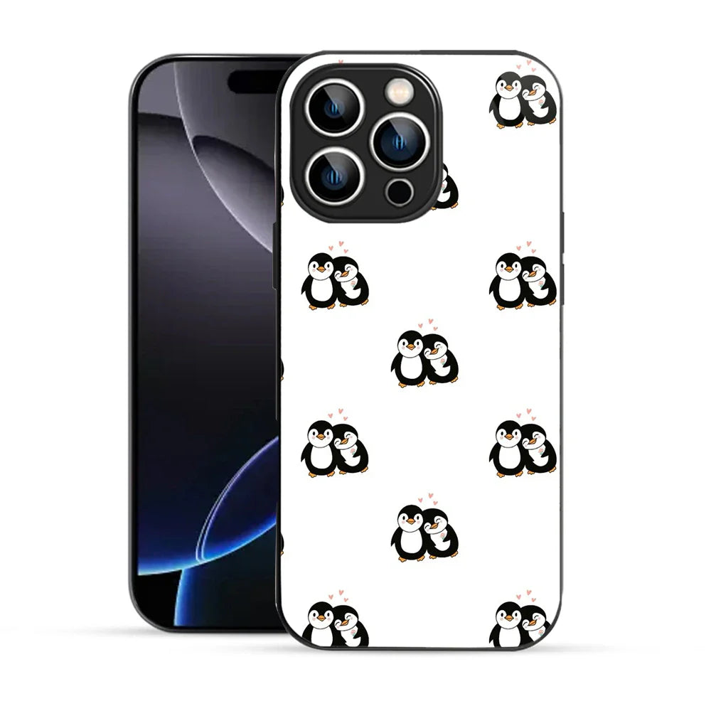 Bornstud Penguin Love Printed Case for iPhone 16 Pro