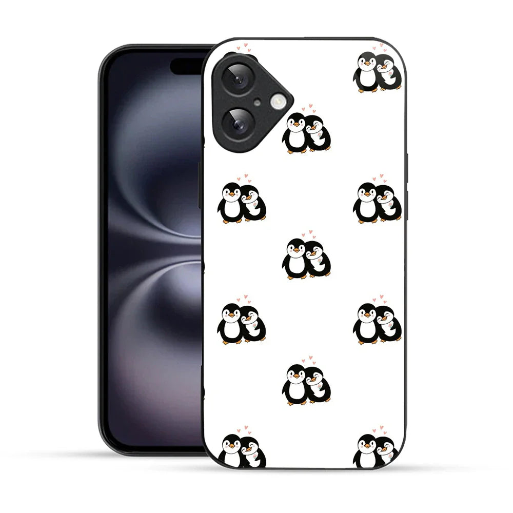 Bornstud Penguin Love Printed Case for iPhone 16