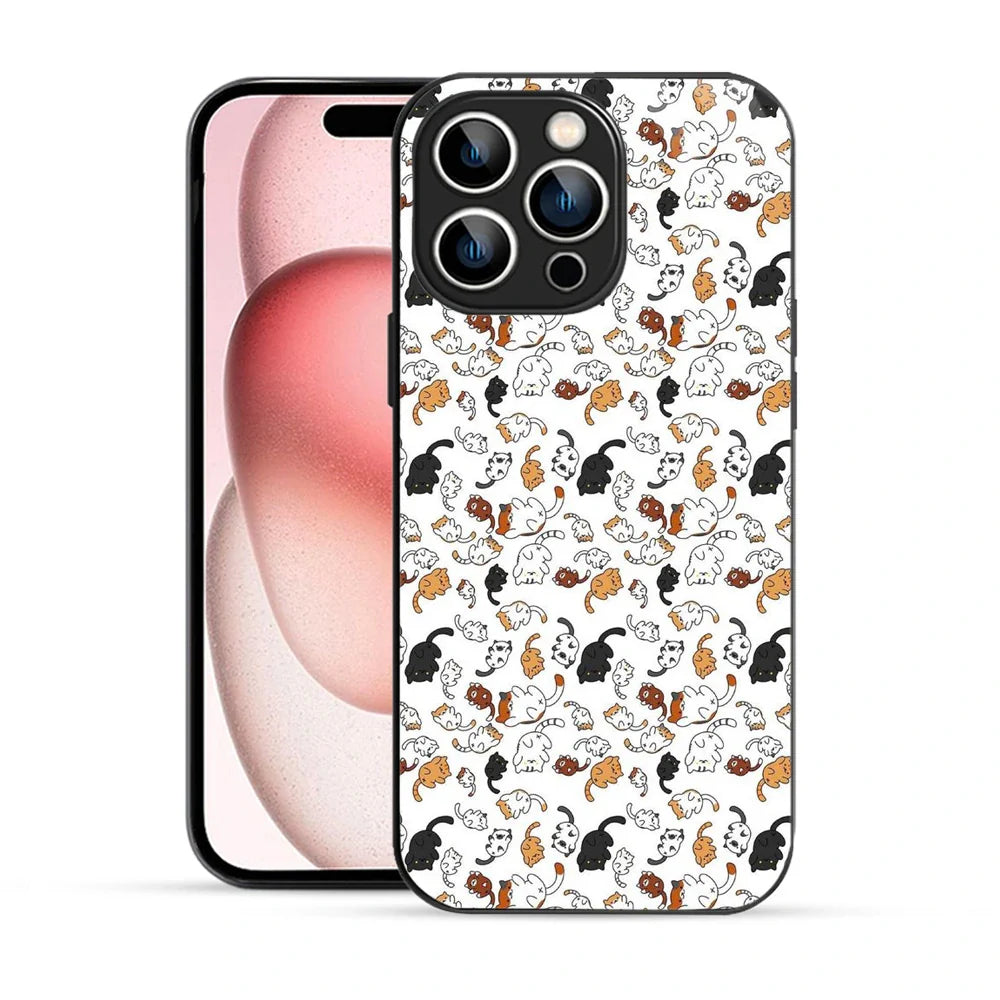 Bornstud Playful Cats Printed Case for iPhone 15 Pro