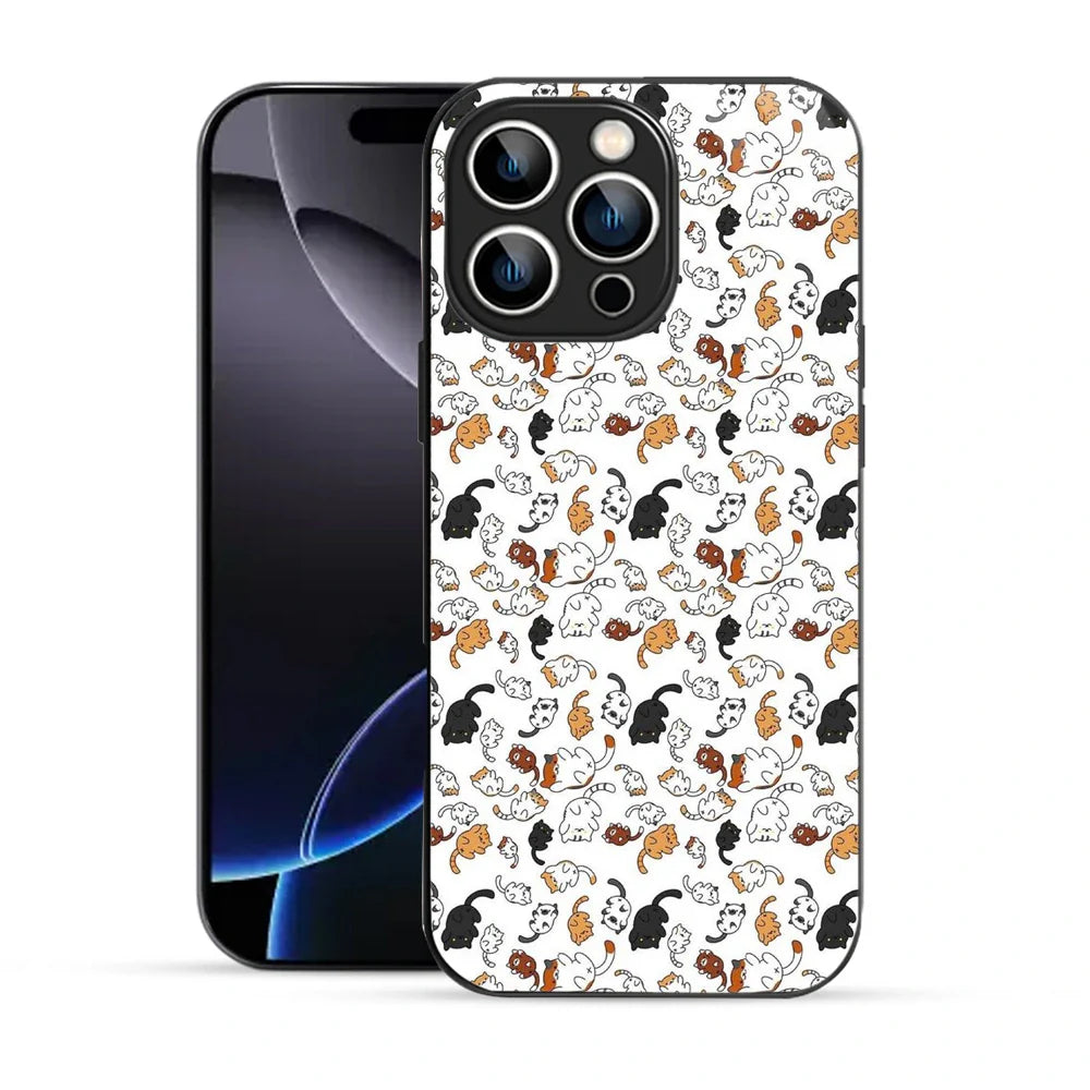 Bornstud Playful Cats Printed Case for iPhone 16 Pro Max