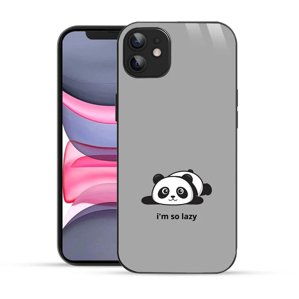 Bornstud Lazy Panda Printed Case for iPhone 12