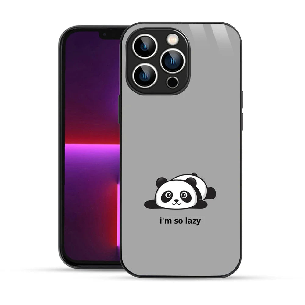 Bornstud Lazy Panda Printed Case for iPhone 13 Pro