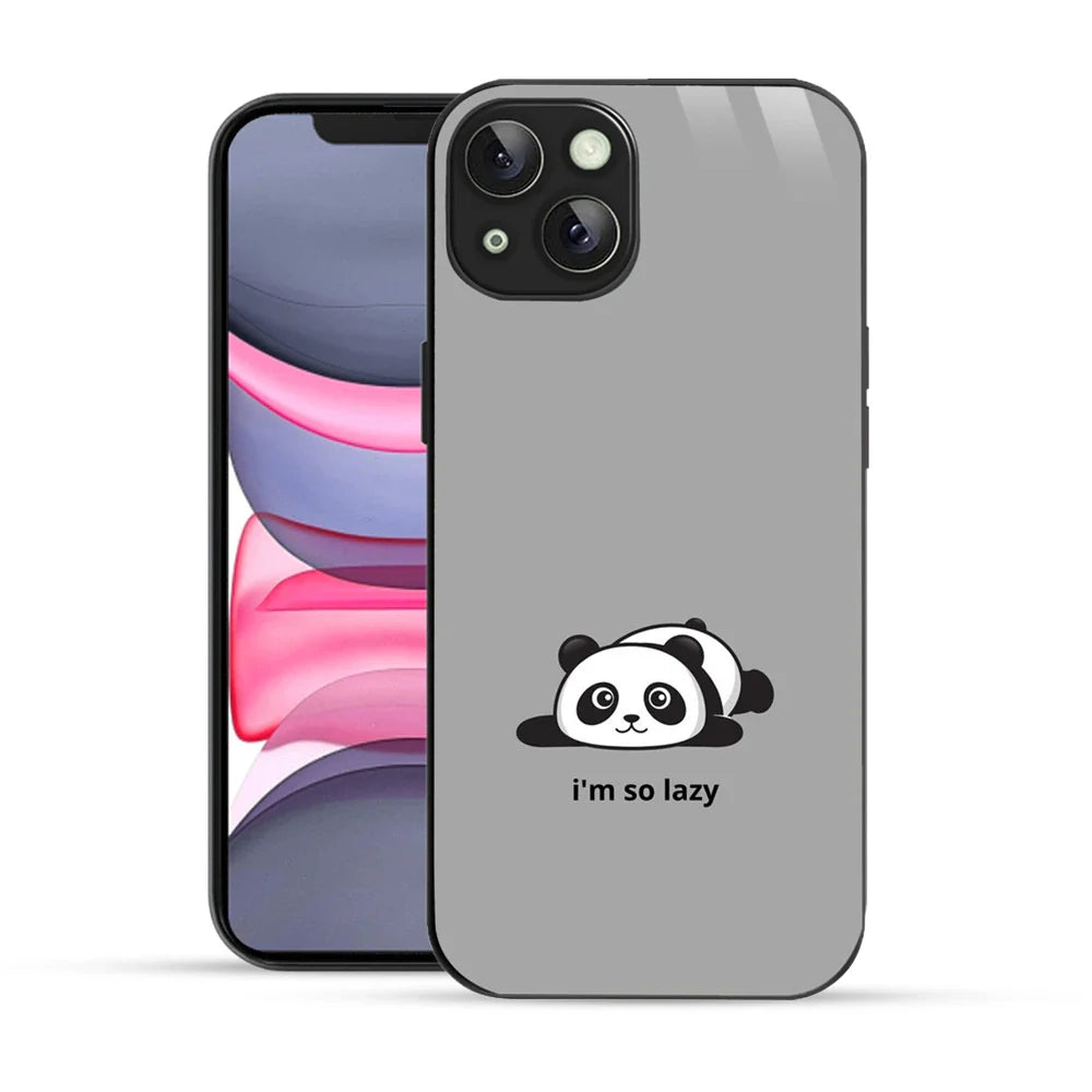 Bornstud Lazy Panda Printed Case for iPhone 14