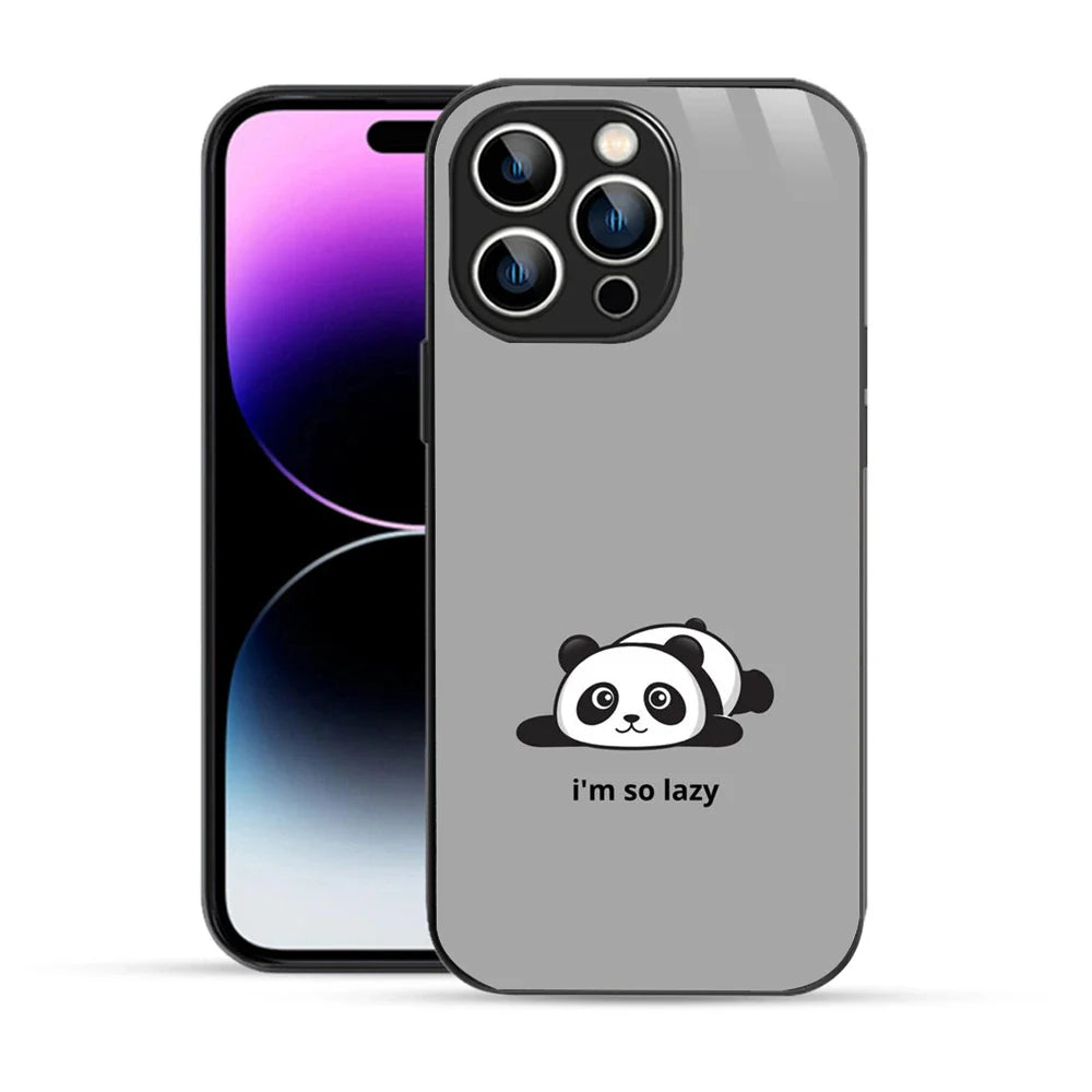 Bornstud Lazy Panda Printed Case for iPhone 14 Pro