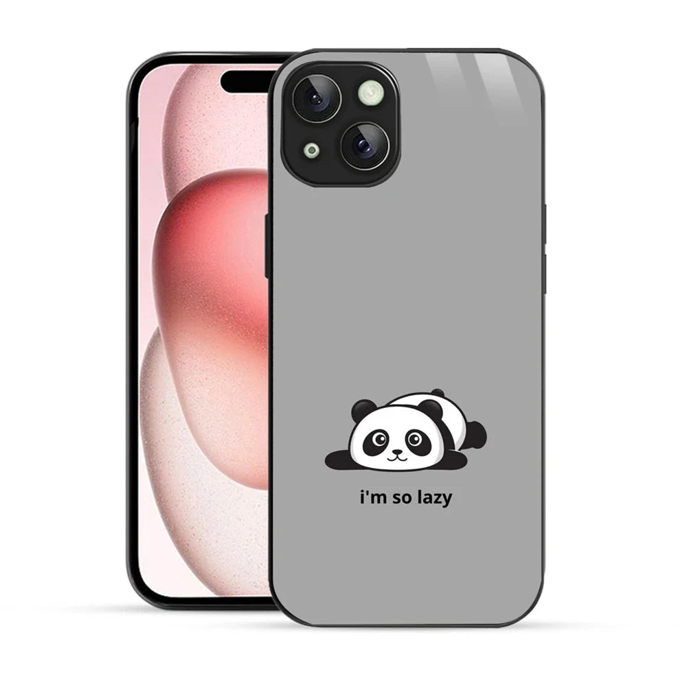 Bornstud Lazy Panda Printed Case for iPhone 15