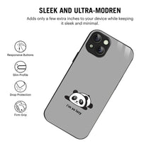 Bornstud Lazy Panda Printed Case for iPhone 15