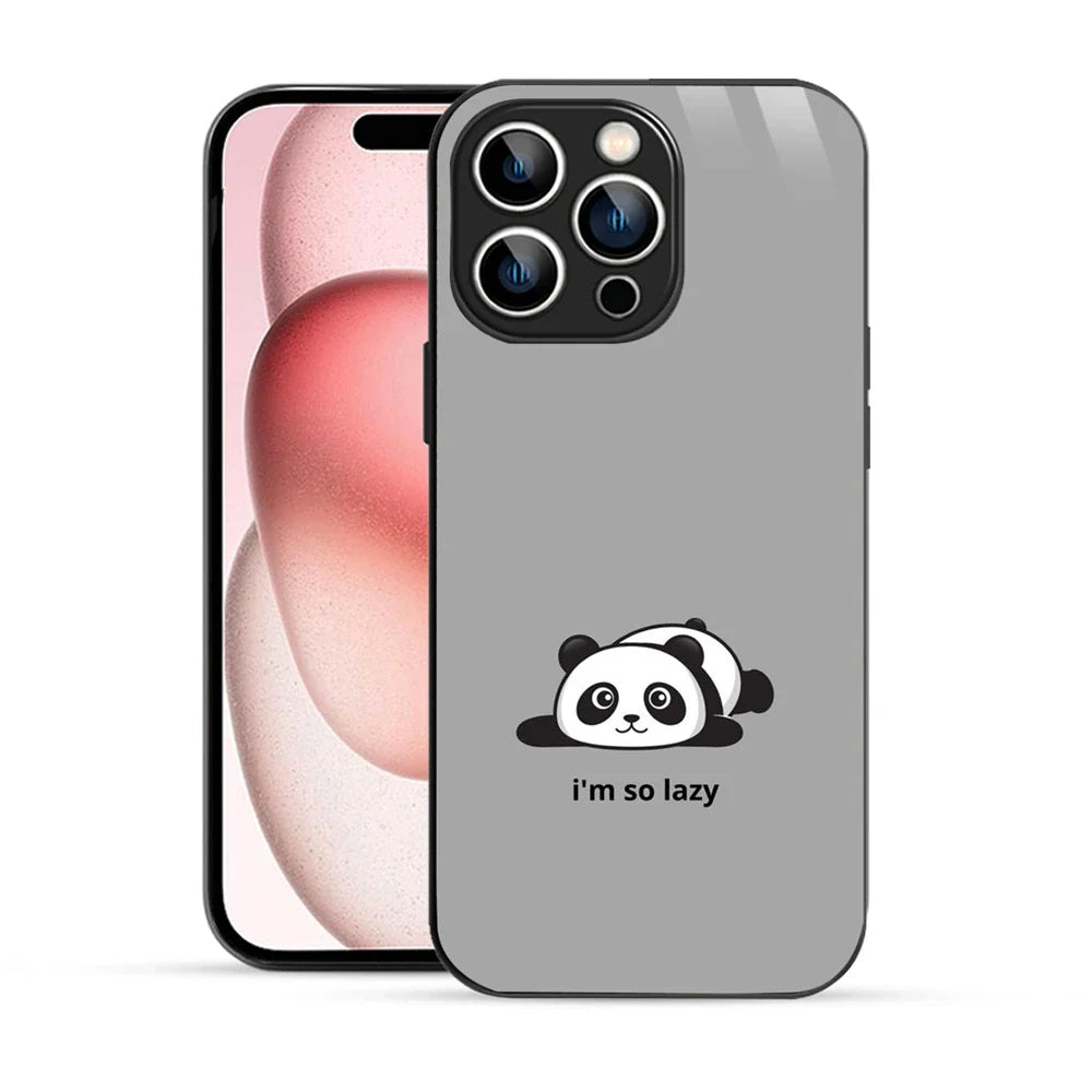 Bornstud Lazy Panda Printed Case for iPhone 15 Pro Max