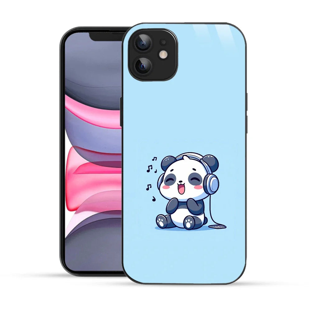 Bornstud Music Lover Panda Printed Case for iPhone 11