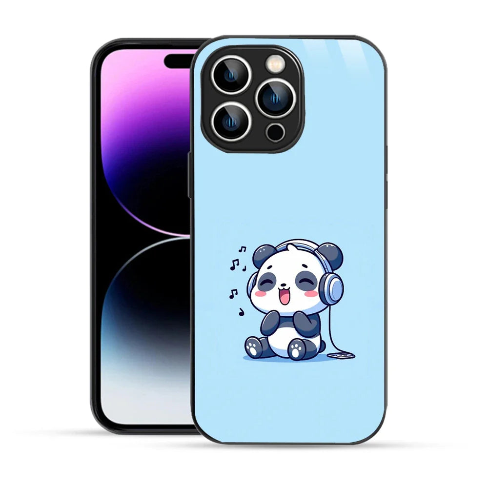Bornstud Music Lover Panda Printed Case for iPhone 14 Pro Max