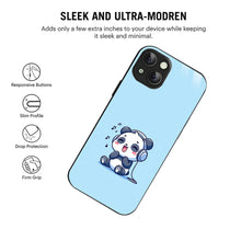 Bornstud Music Lover Panda Printed Case for iPhone 15