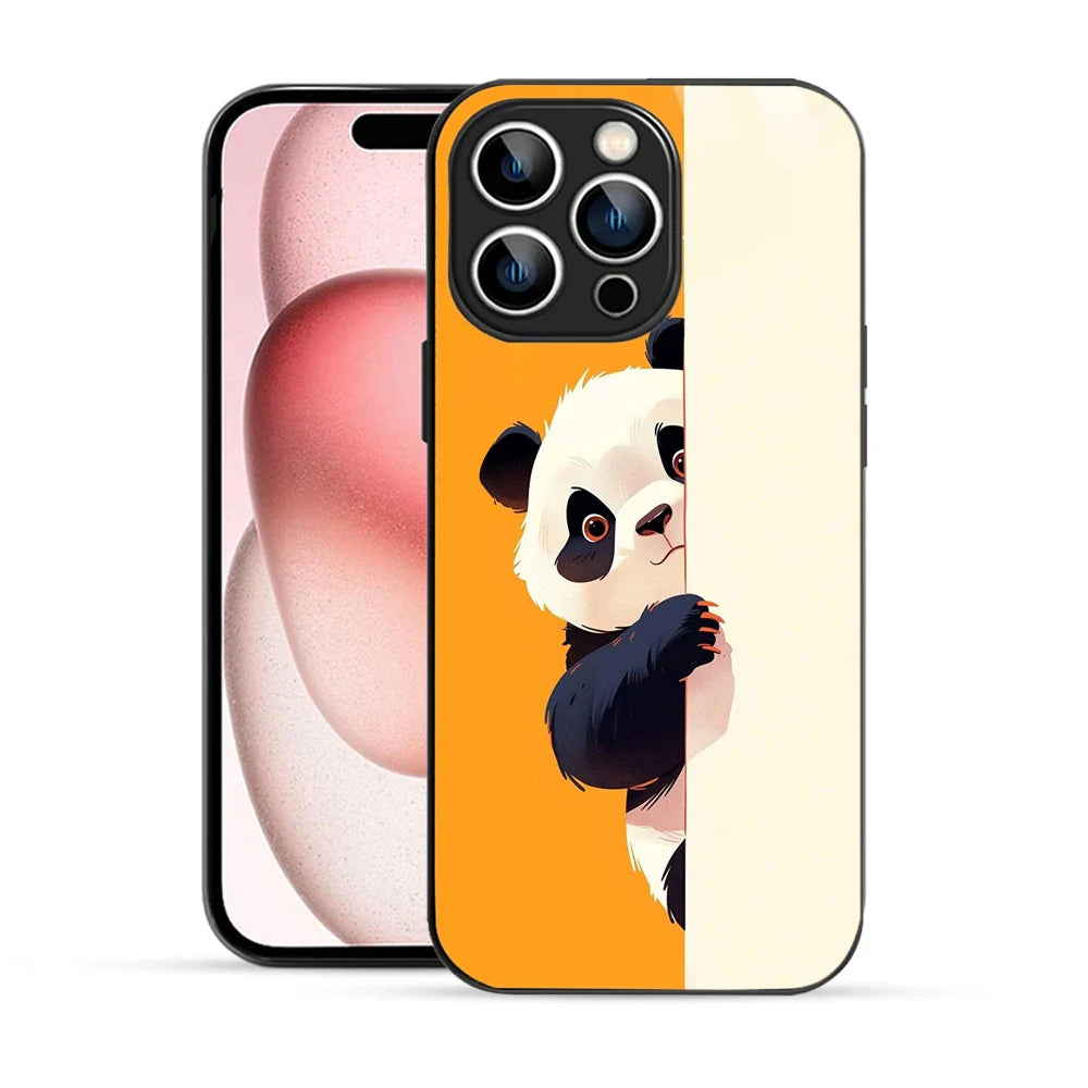 Bornstud Peek Panda Printed Case for iPhone 15 Pro Max