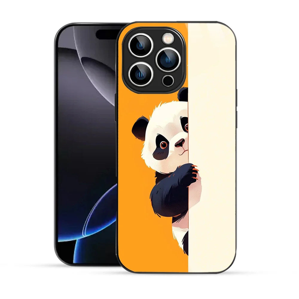 Bornstud Peek Panda Printed Case for iPhone 16 Pro Max