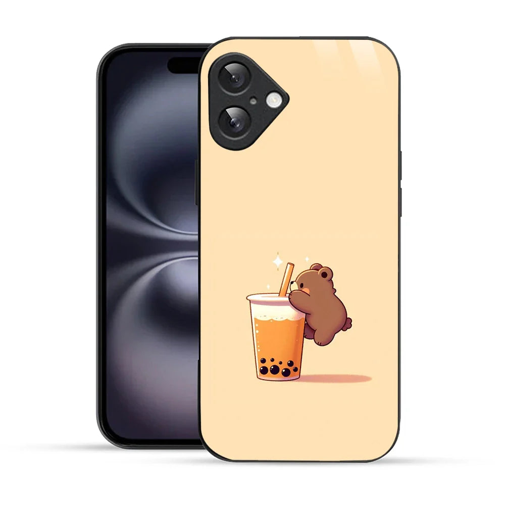 Bornstud Boba Bear Printed Case for iPhone 16 Plus