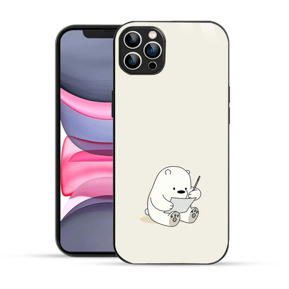 Bornstud Cute Bear Doodle Printed Case for iPhone 12 Pro
