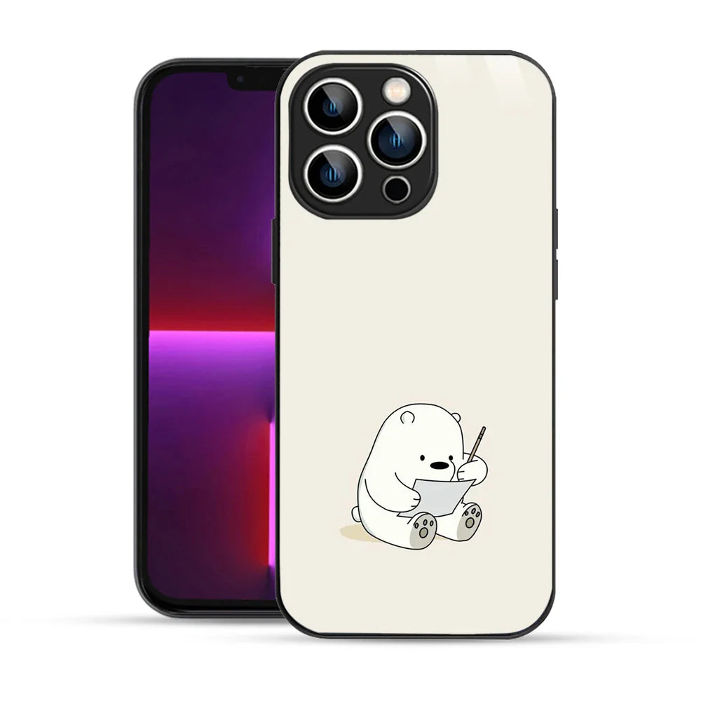 Bornstud Cute Bear Doodle Printed Case for iPhone 13 Pro