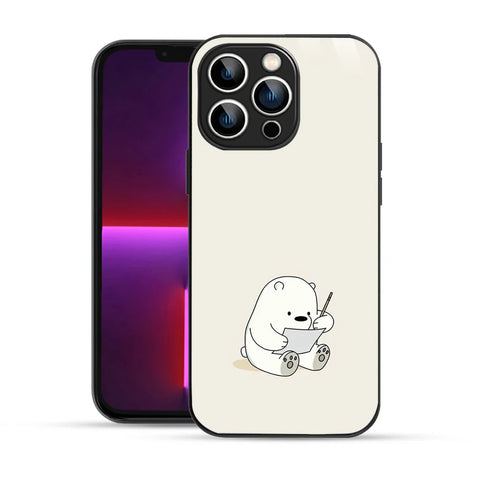 Bornstud Cute Bear Doodle Printed Case for iPhone 13 Pro Max