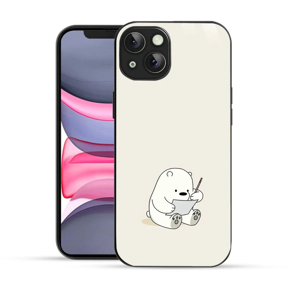 Bornstud Cute Bear Doodle Printed Case for iPhone 14