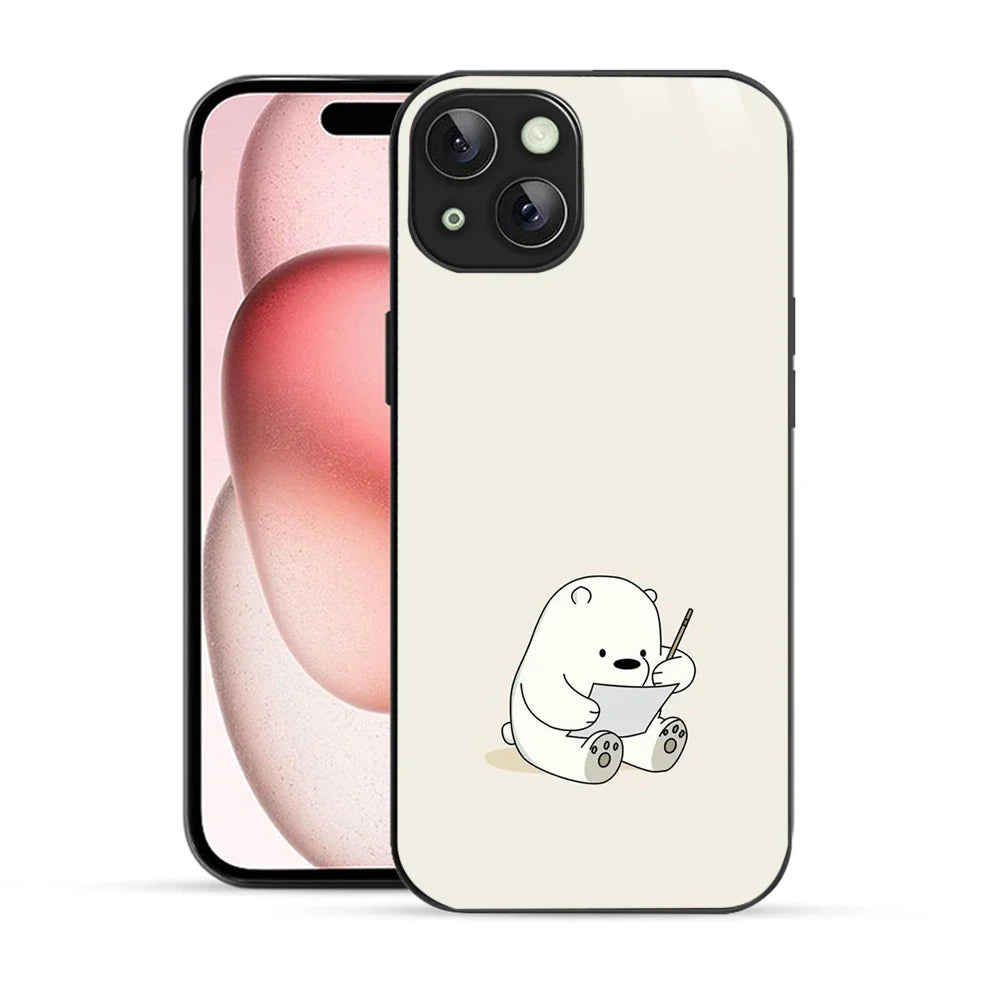Bornstud Cute Bear Doodle Printed Case for iPhone 15