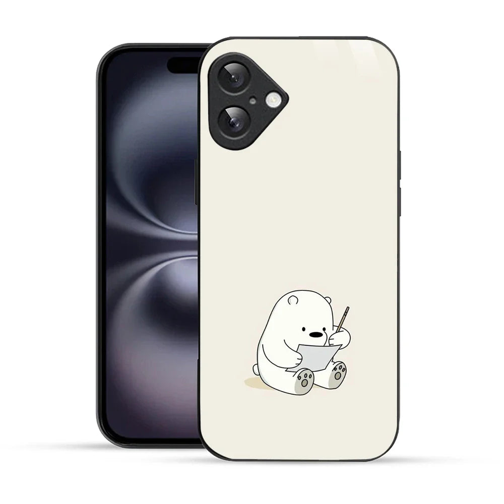 Bornstud Cute Bear Doodle Printed Case for iPhone 16