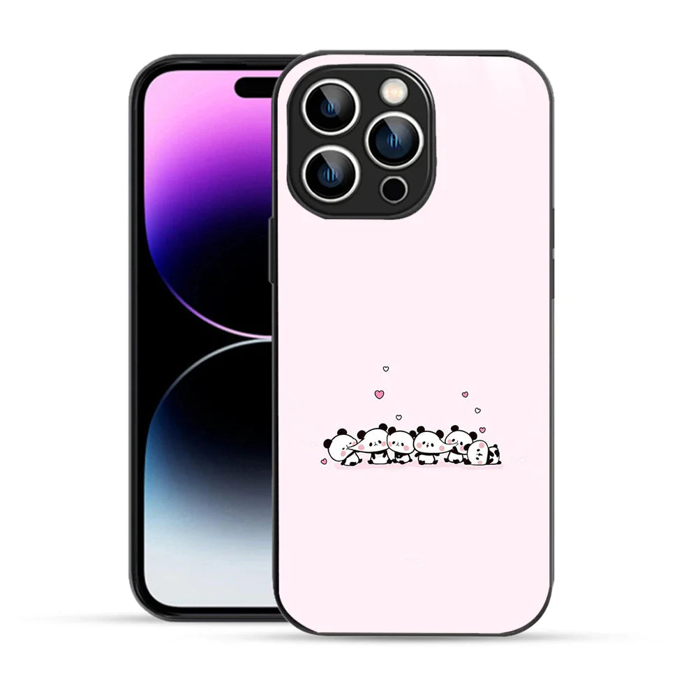 Bornstud Cute Panda Love Printed Case for iPhone 14 Pro