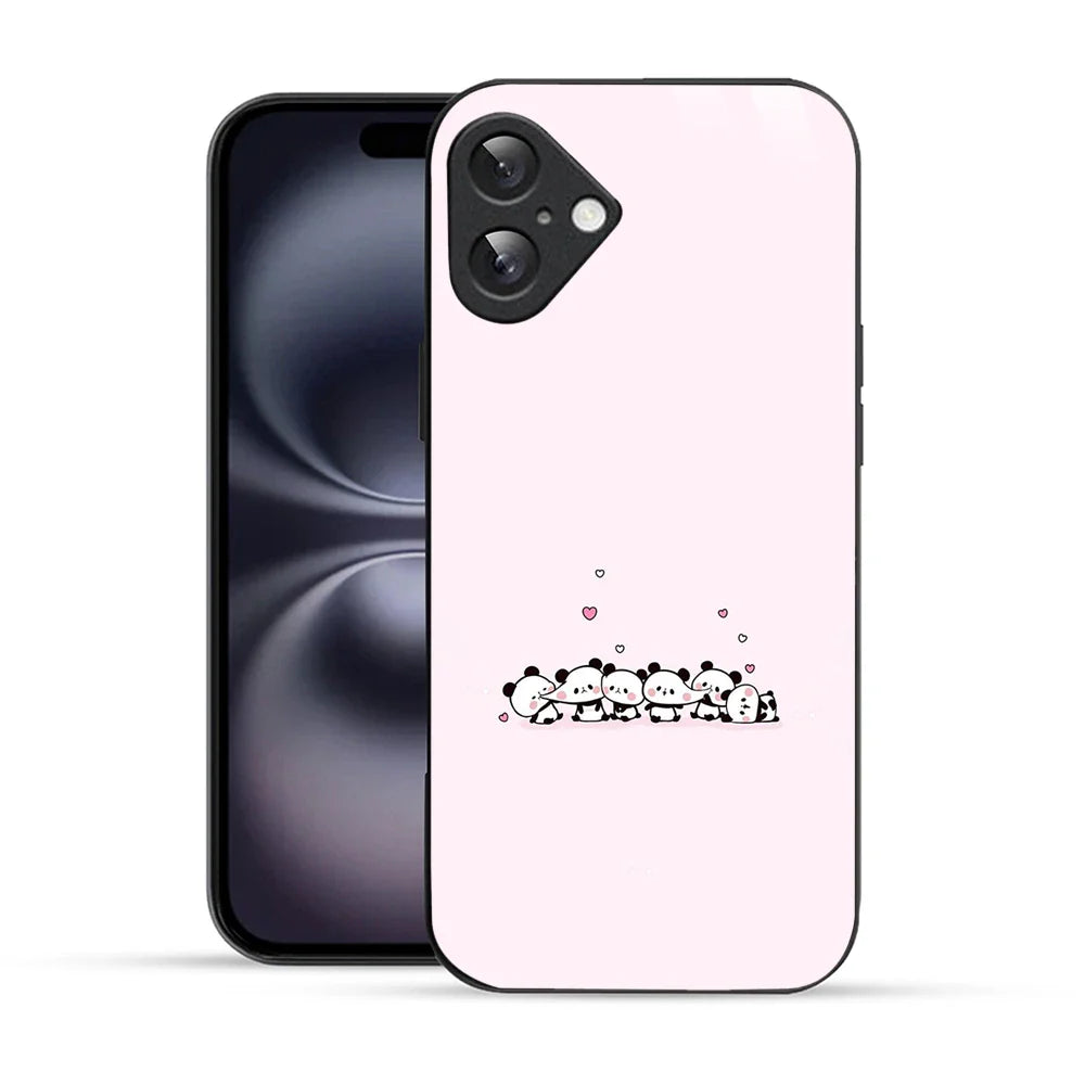 Bornstud Cute Panda Love Printed Case for iPhone 16 Plus