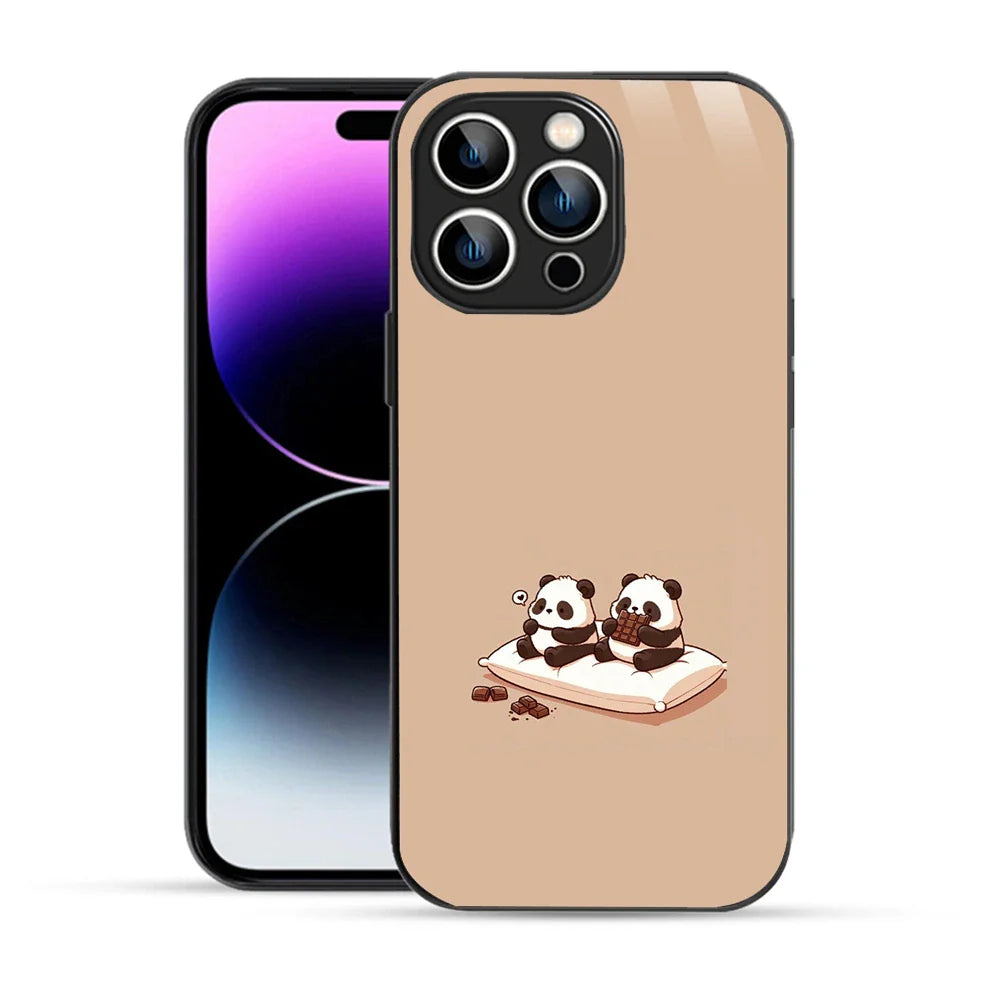 Bornstud Panda Chocolate Printed Case for iPhone 14 Pro Max