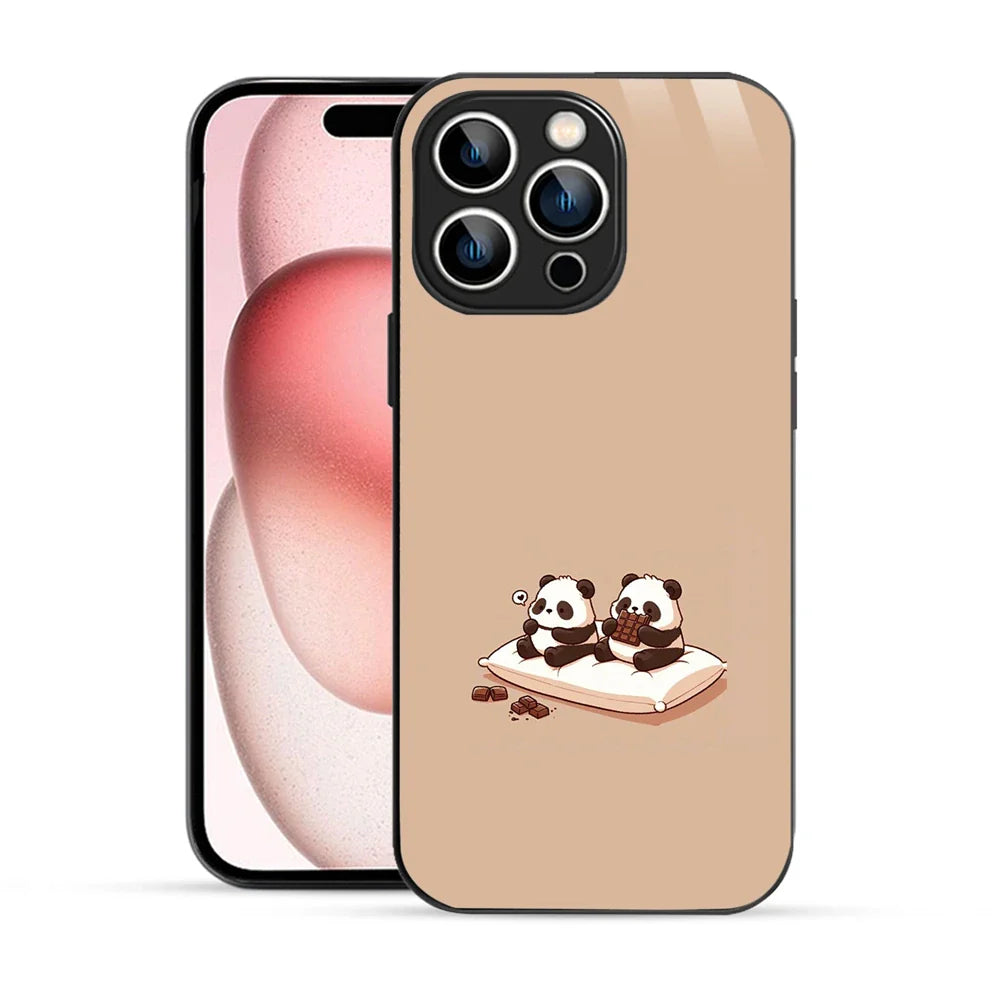 Bornstud Panda Chocolate Printed Case for iPhone 15 Pro Max