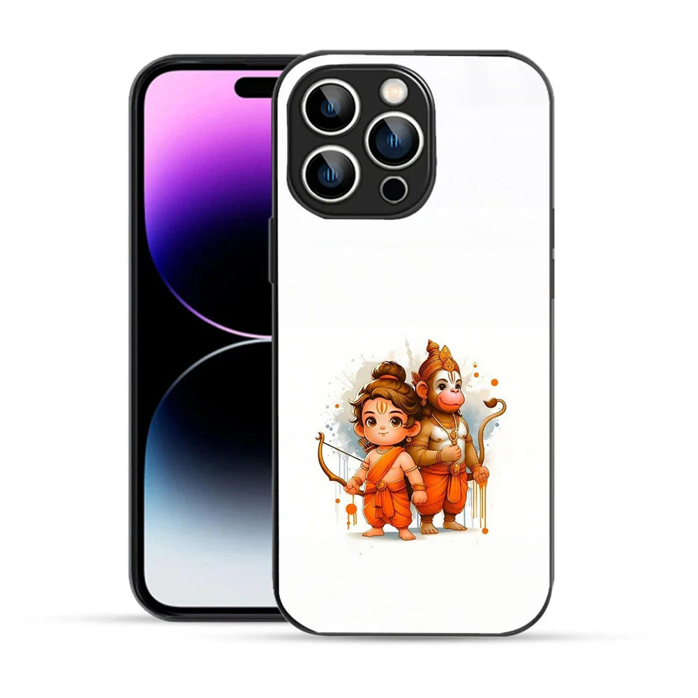 Bornstud Bal Ram & Hanuman Printed Case for iPhone 14 Pro