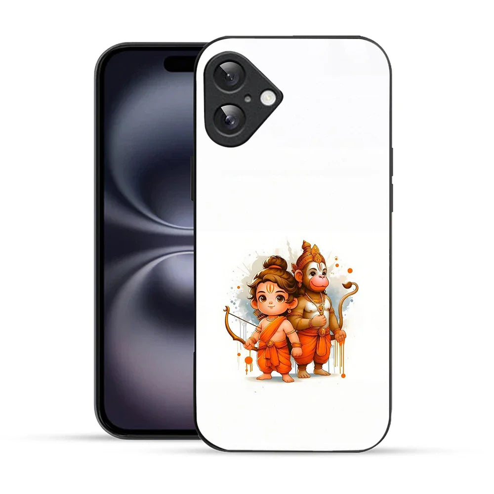 Bornstud Bal Ram & Hanuman Printed Case for iPhone 16